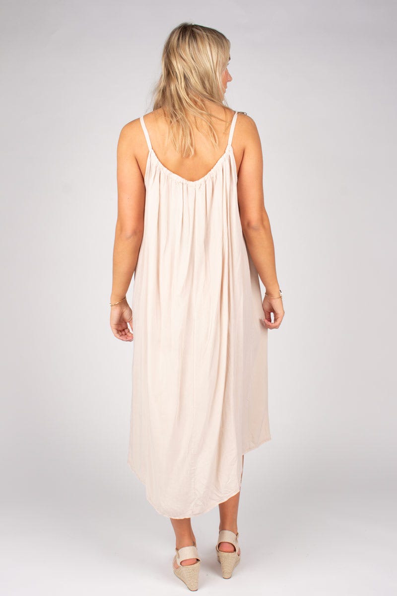 Langes Strandkleid Beige