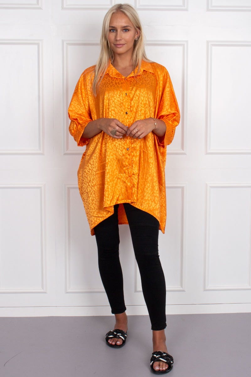 Caro Satin Tunika, orange