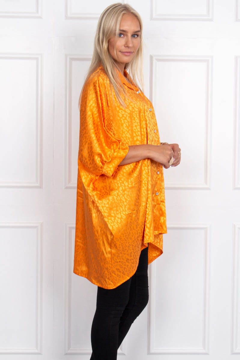 Caro Satin Tunika, orange