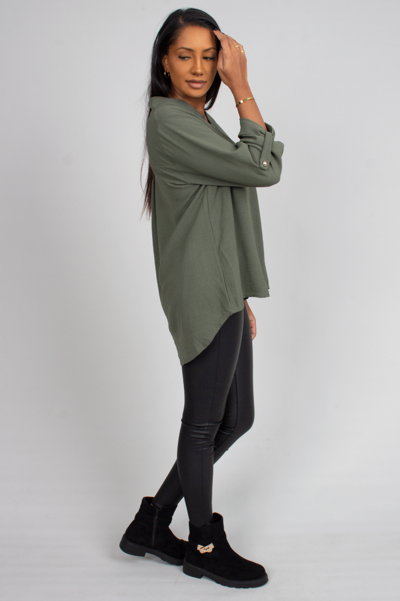 Adeline bluse, khaki