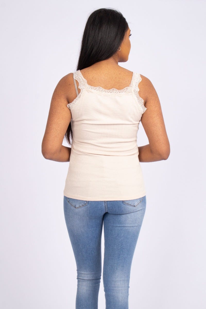 Stephanie top i kort Beige