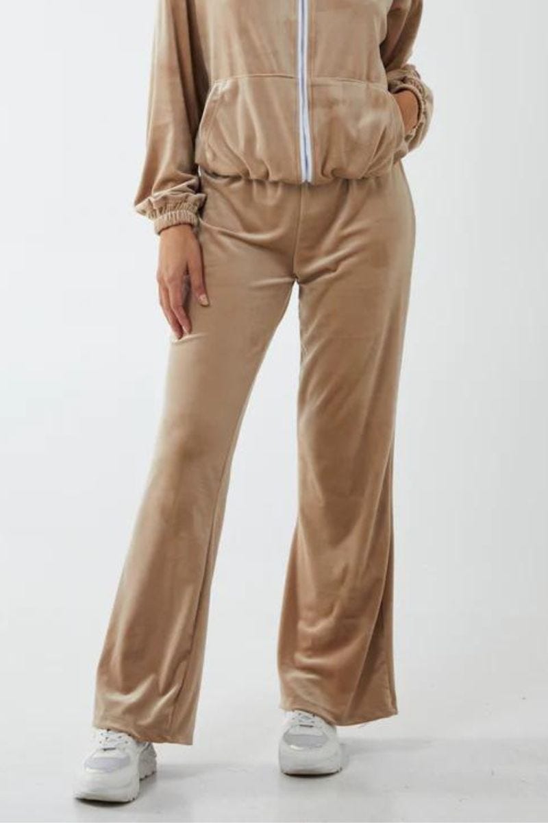 Velour bukser Beige