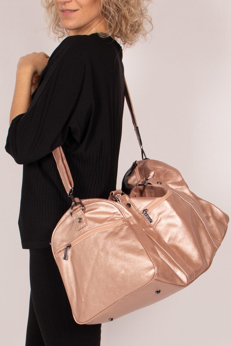 Reisetasche mit Reißverschluss-Details Roségold