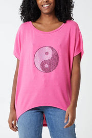 Top m. Yin & Yang Pink