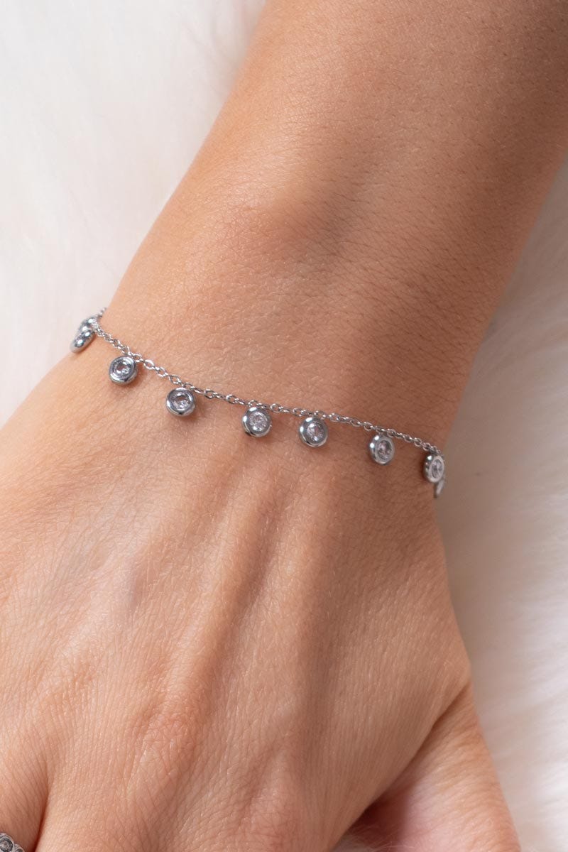 Armband mit Similisteinen Silber