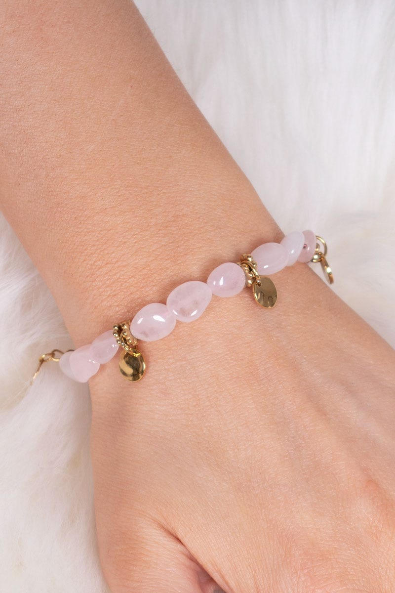 Armband mit Steinen Rosa