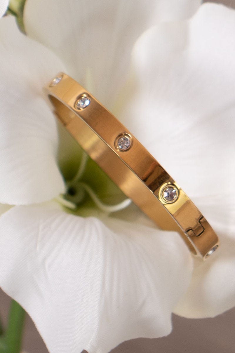 Bangle armbånd m. similisten Guld