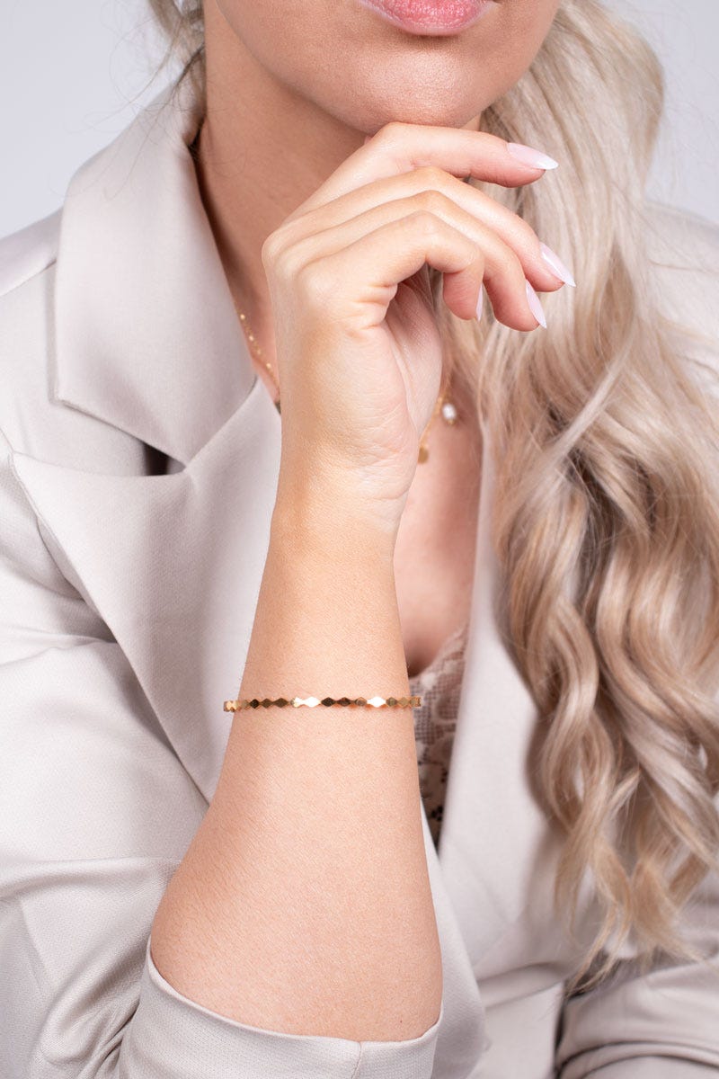 Armband mit ZigZag Muster Golden