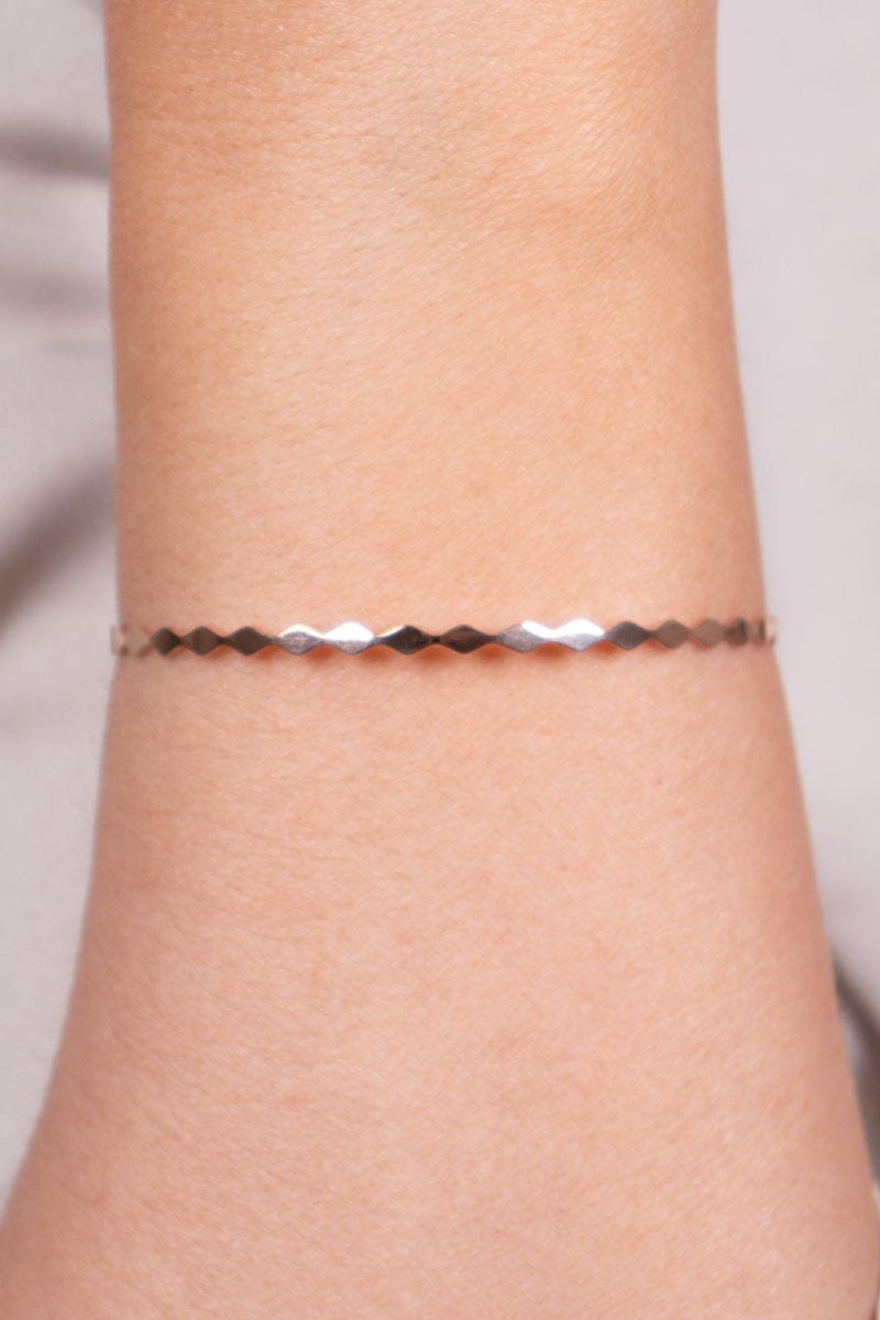 Armband mit ZigZag Muster Roségold