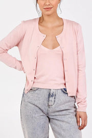 Twinset m. top og cardigan Rosa