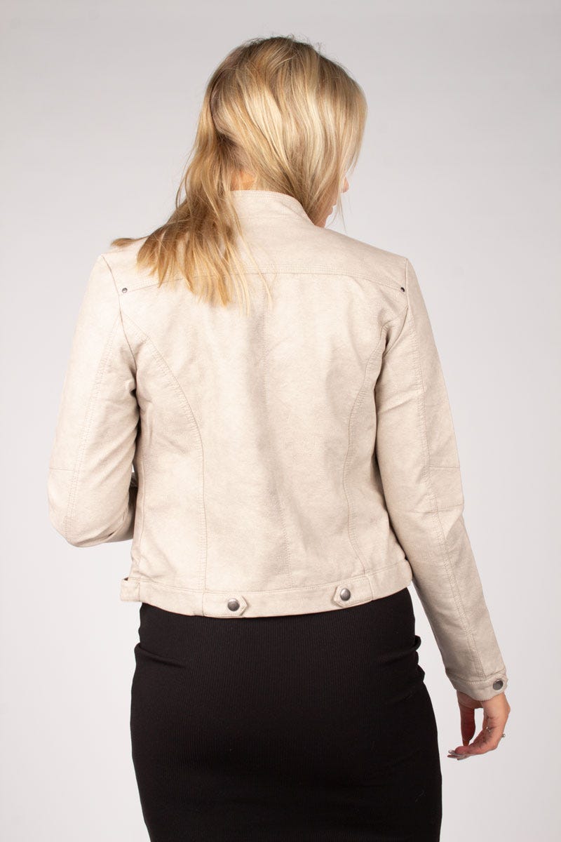 Biker jakke Beige