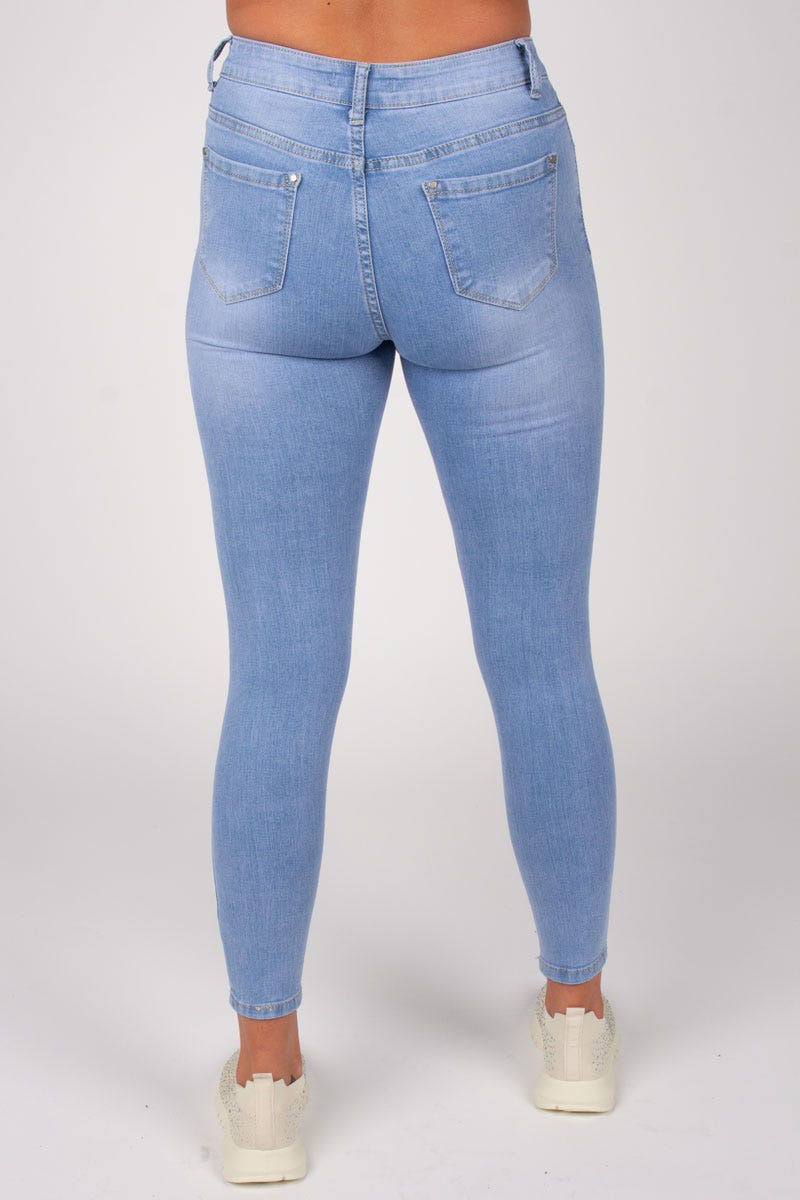 Slimfit jeans m. huller