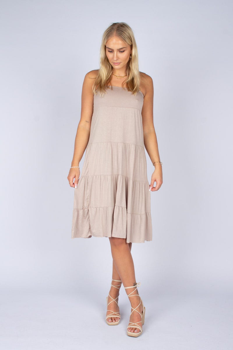 Emilie Rock/Tube Kleid Beige