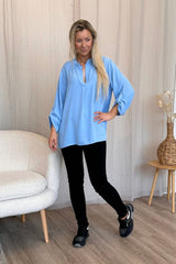 Adeline Bluse Himmelblau