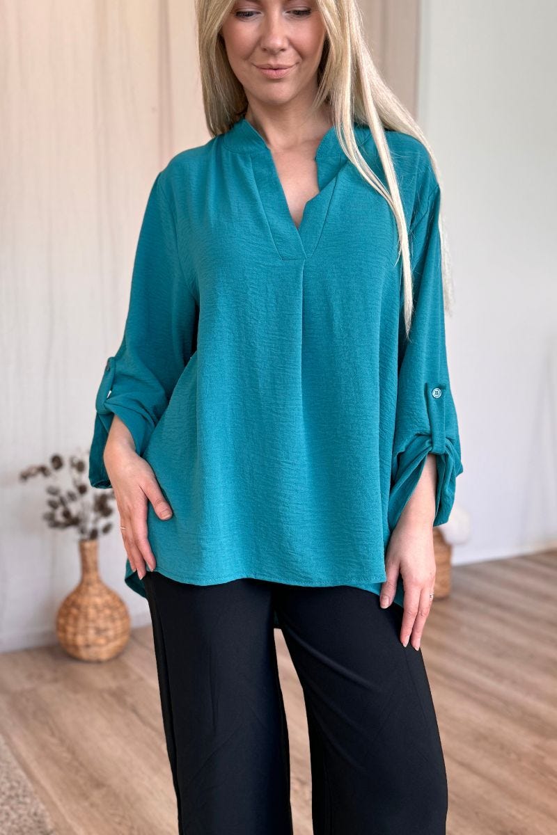 Adeline bluse Aqua