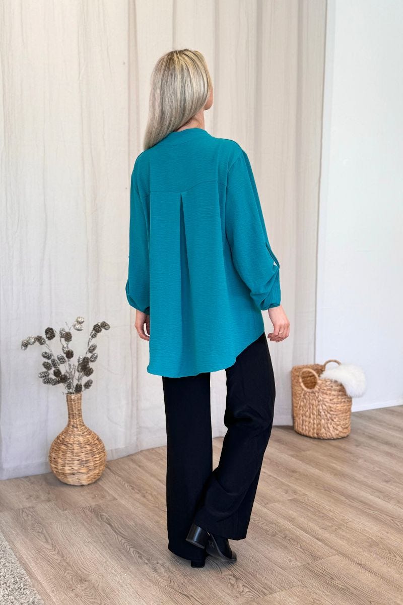 Adeline bluse Aqua