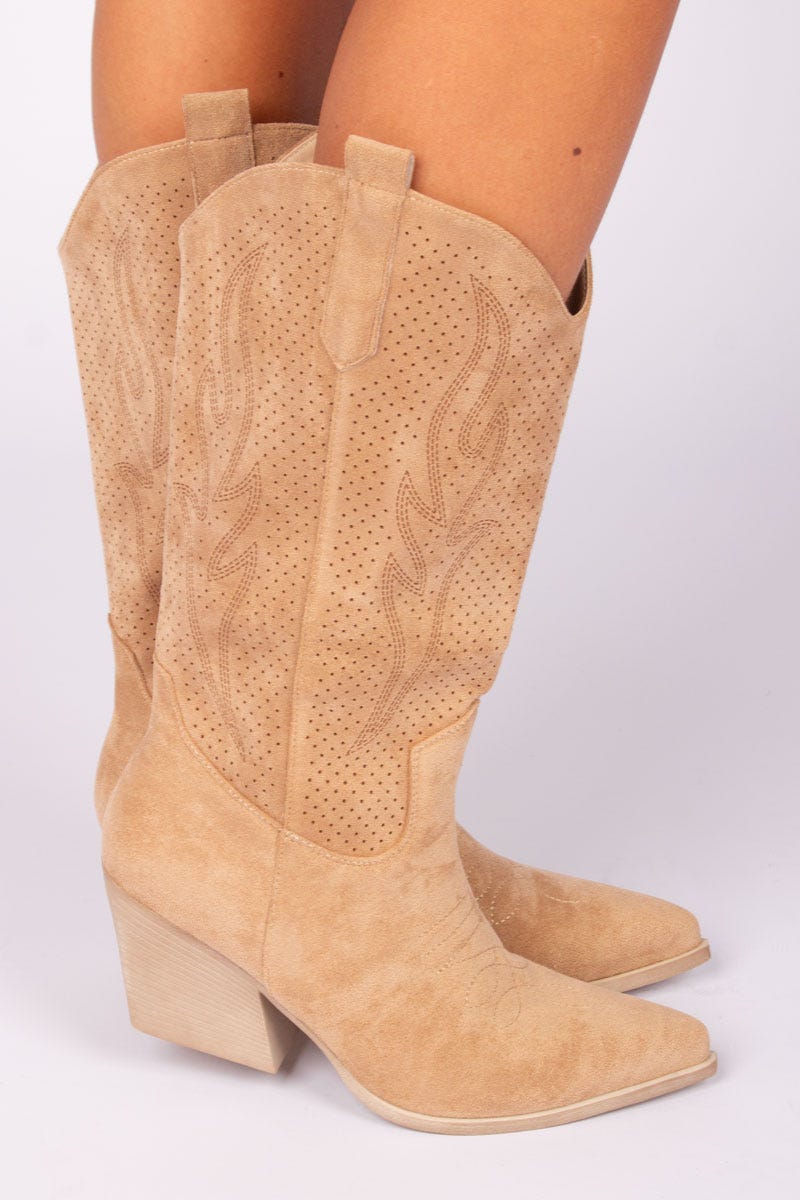 Cowboystiefel Taupe