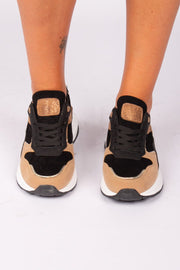 Sneakers m. glimmer detalje Beige