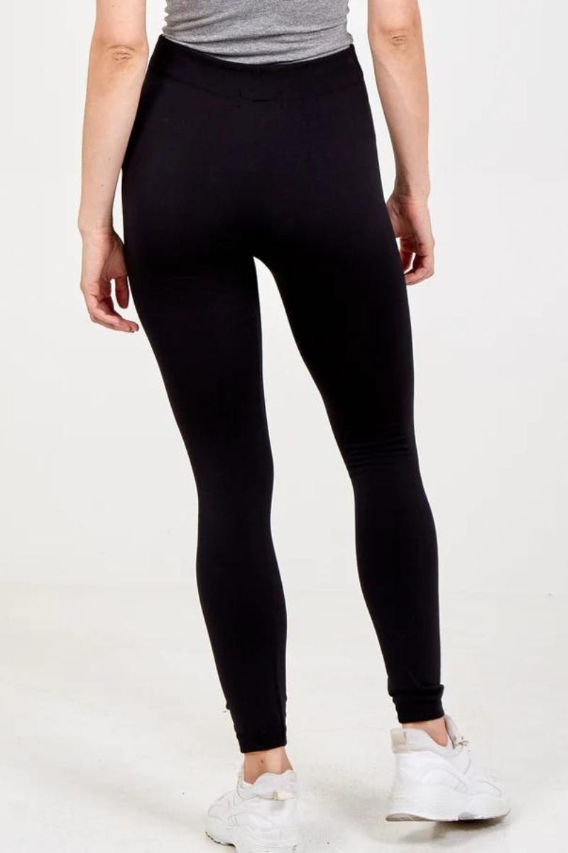 Vinterleggings plain Sort