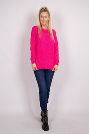 Chenille Strickpullover Pink