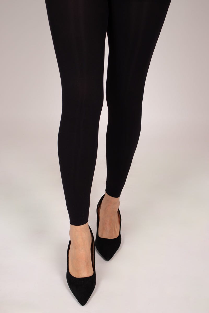 Microfiber leggings Sort