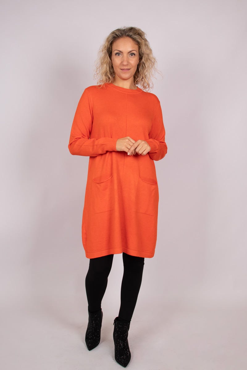 Strickkleid Orange