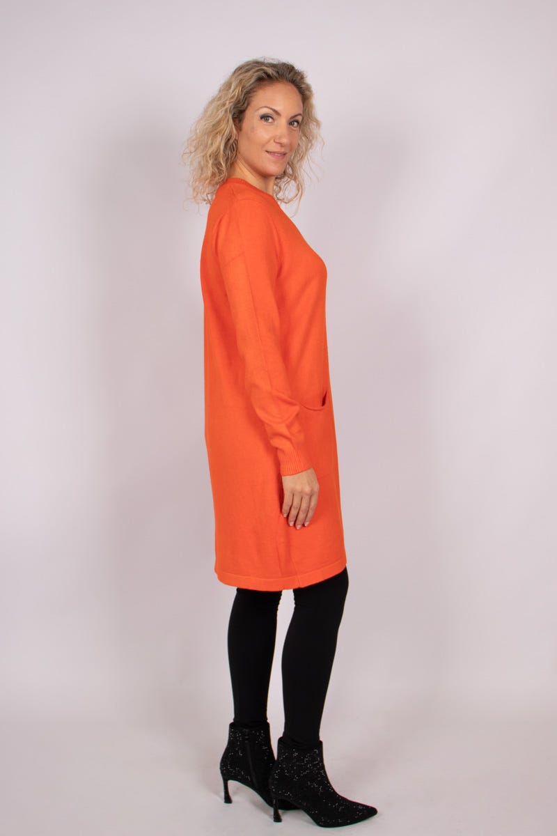 Strickkleid Orange