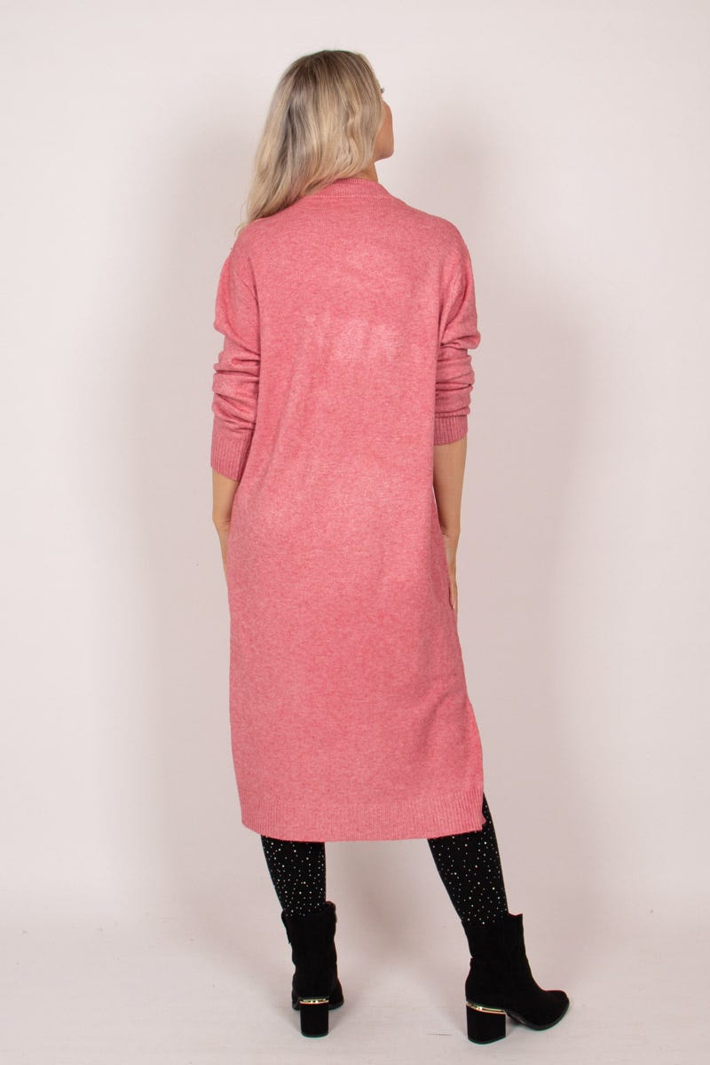 Strickkleid m. Fischgrätmuster Rosa