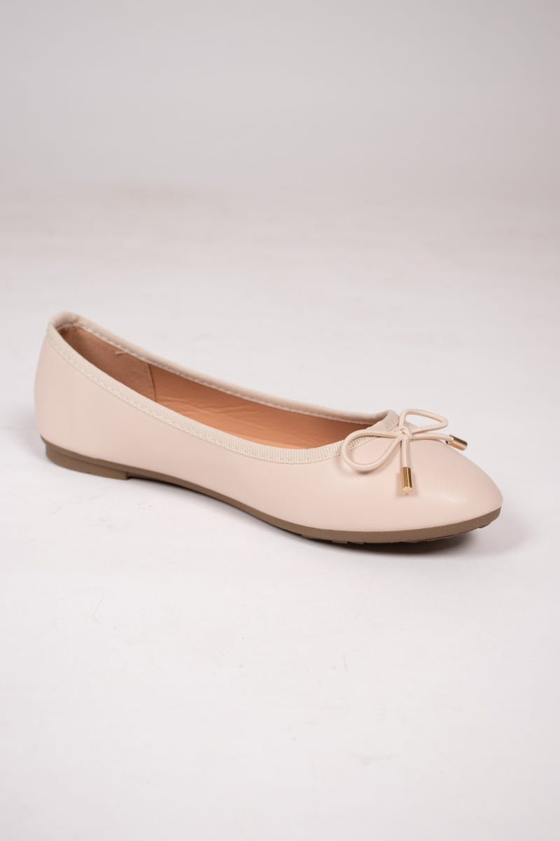 Ballerinas mit Schleife Beige