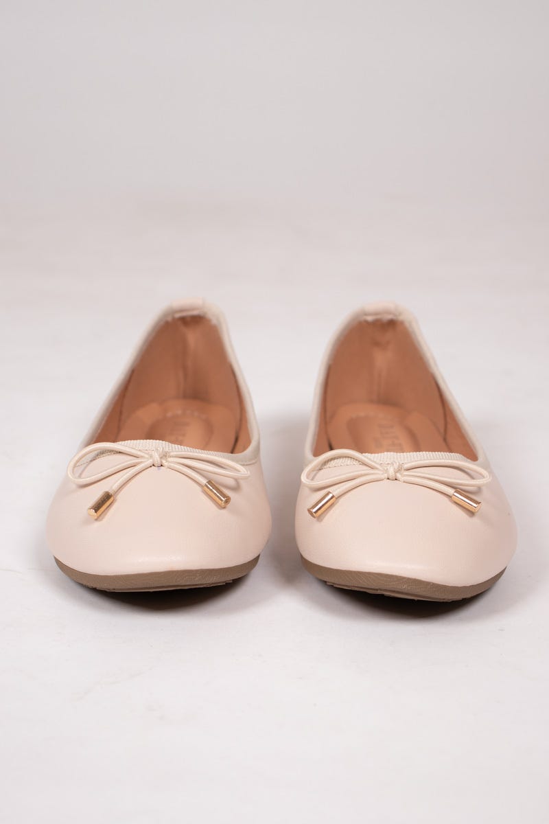 Ballerinas mit Schleife Beige