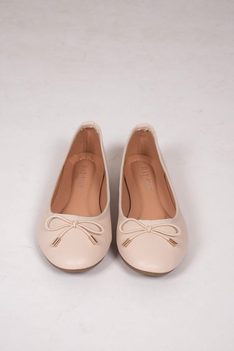 Ballerinas mit Schleife Beige