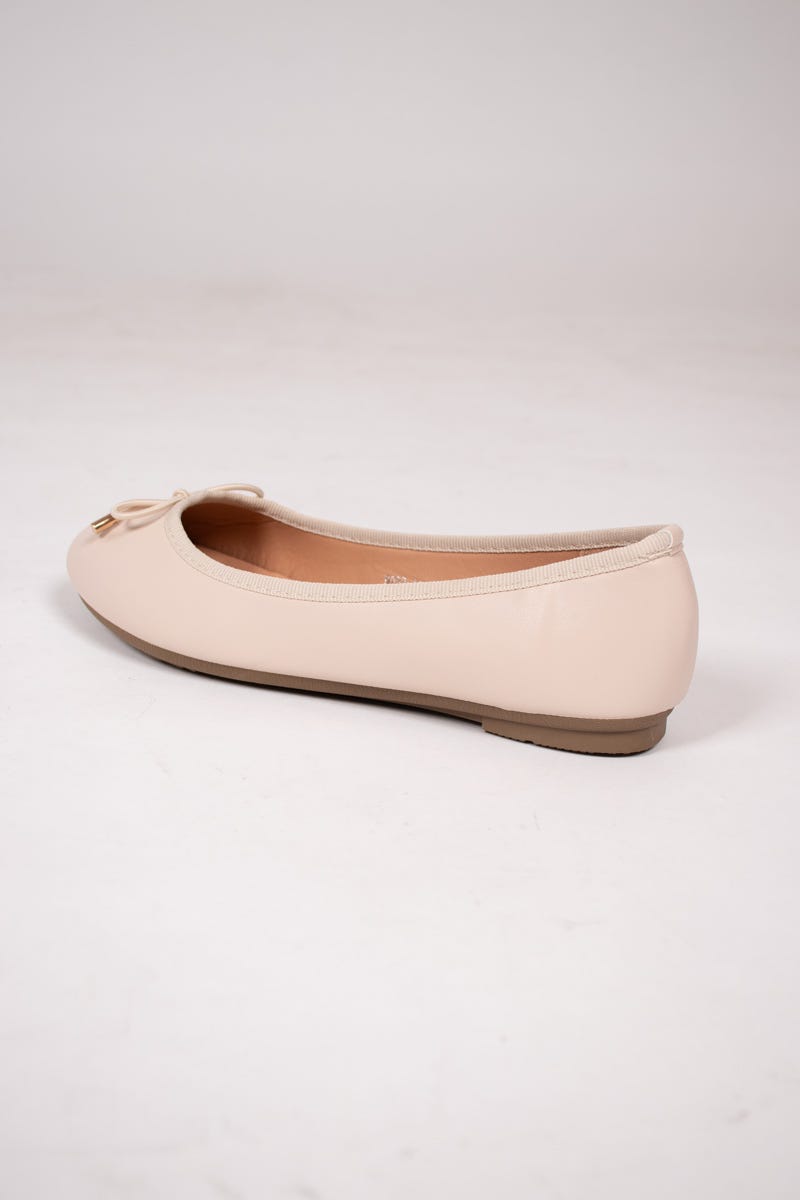 Ballerinas mit Schleife Beige