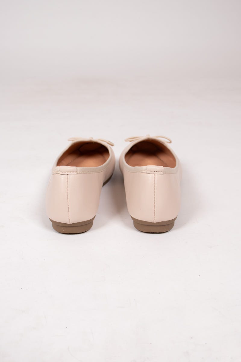 Ballerinas mit Schleife Beige