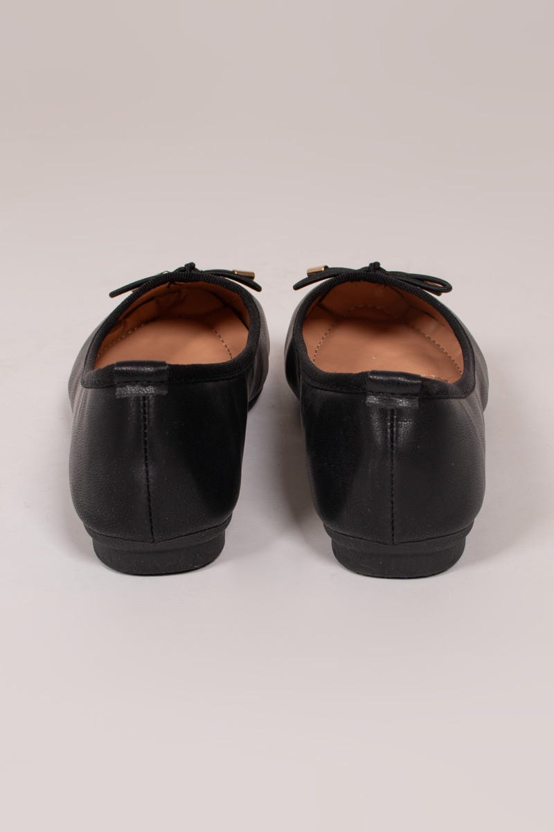 Ballerinas mit Schleife Schwarz