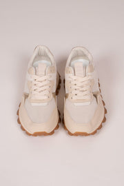 Sneakers m. markant sål Beige