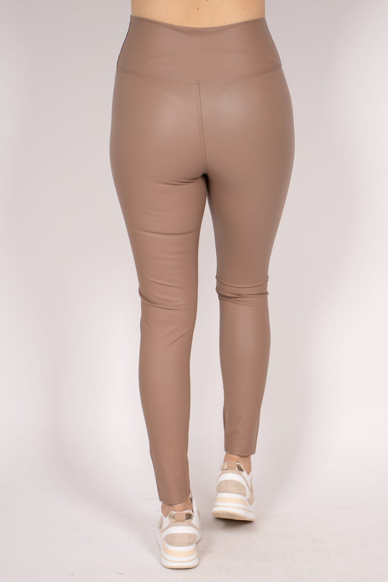 Coatede leggings Taupe