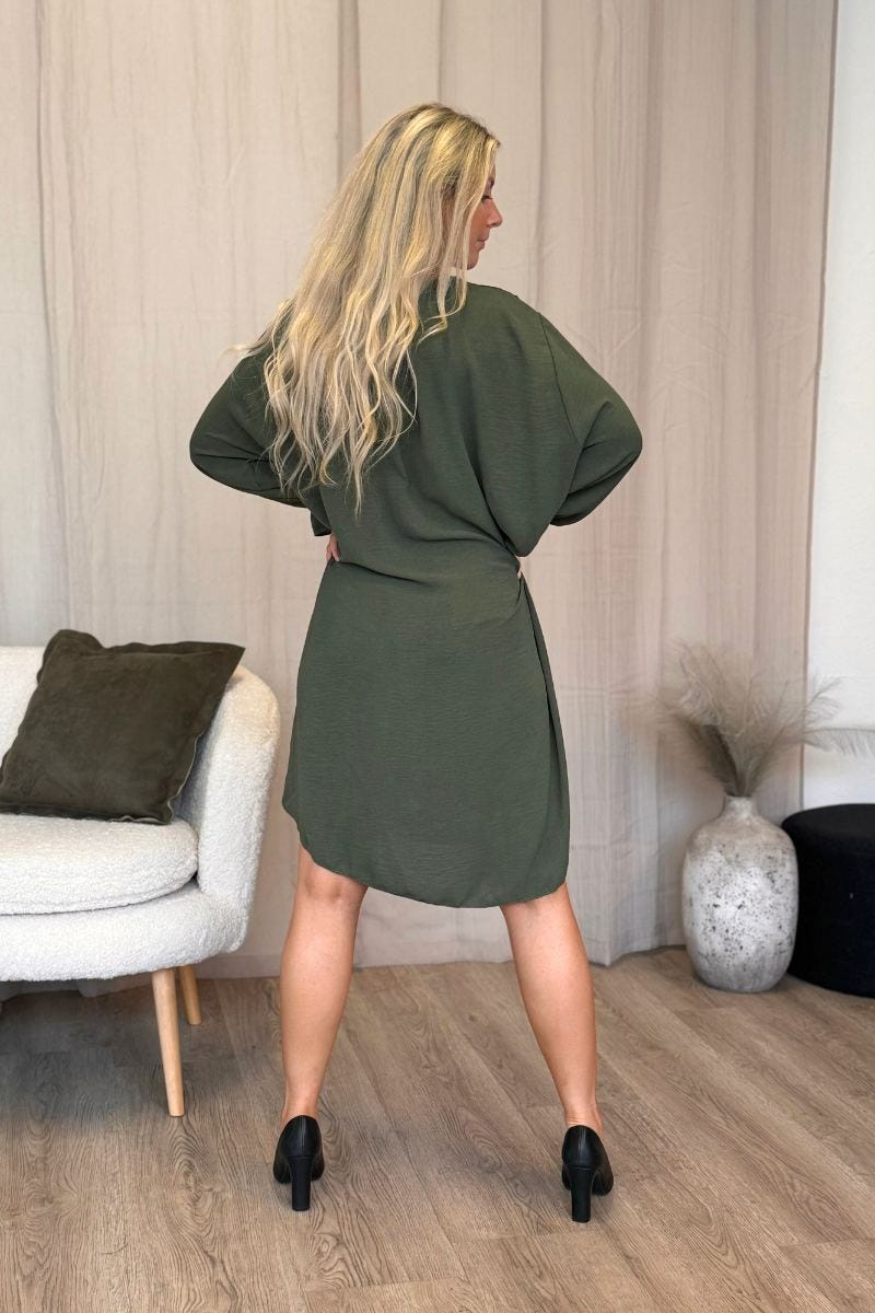 Rüschenkleid Khaki