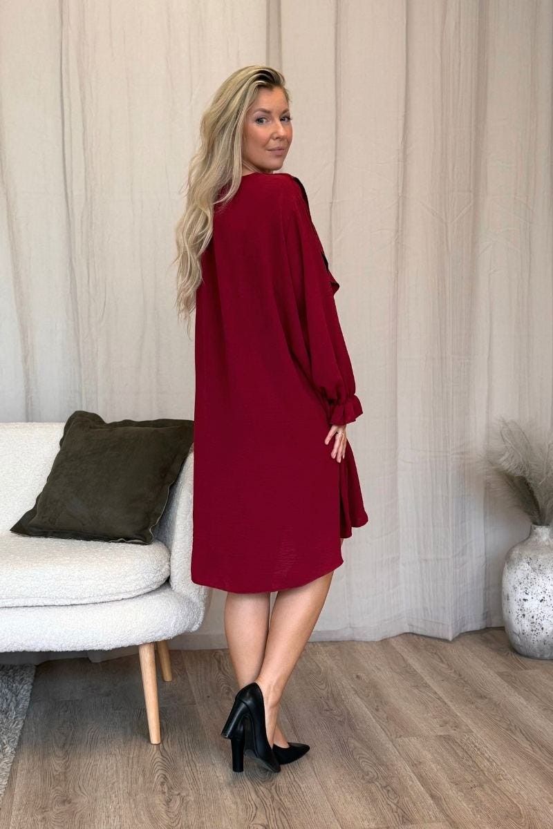 Rüschenkleid Rot 