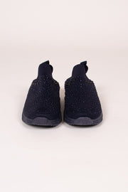 Slip-On sneakers m. glittersten Navy