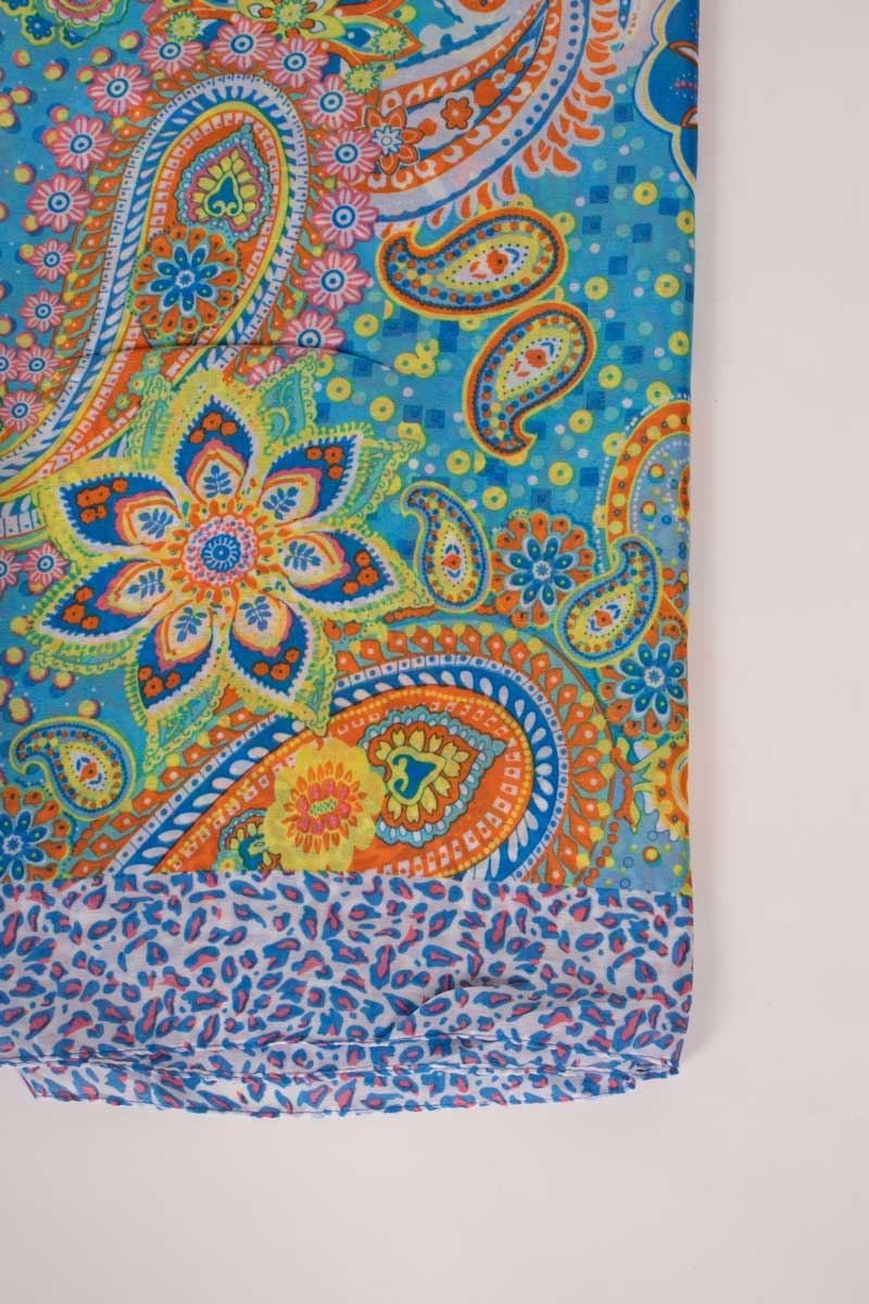 Tuch mit Paisley-Muster Blau