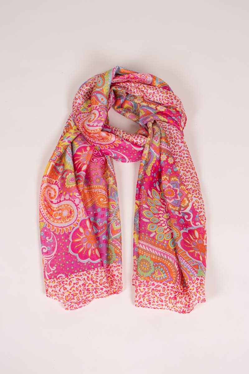 Tuch mit Paisley-Muster Pink