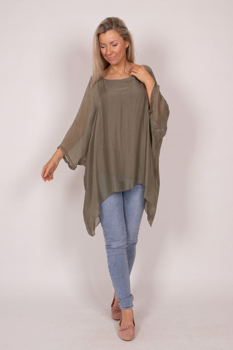 Tunika m. batwing Khaki