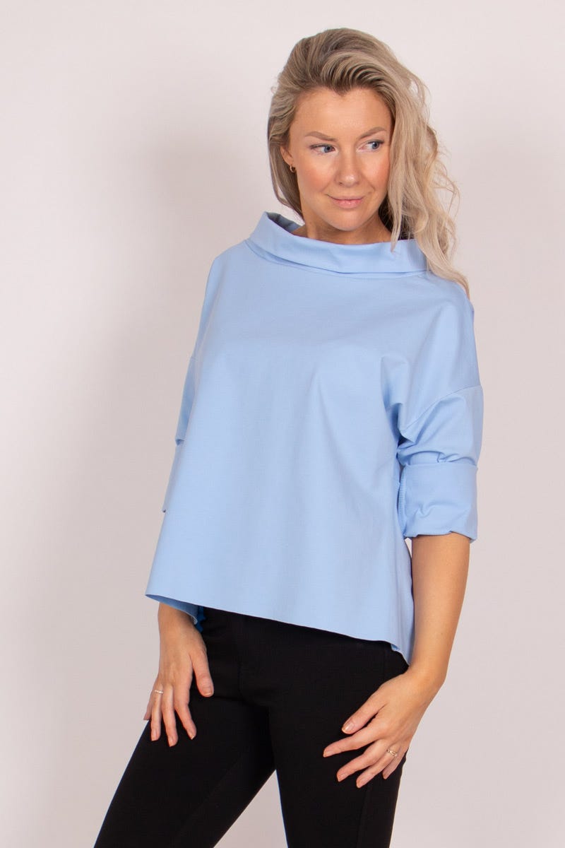 Rollkragenpullover Himmelblau