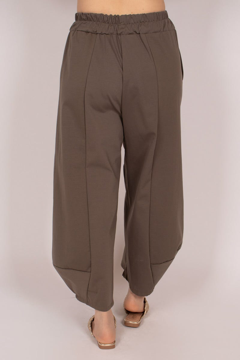 Hose mit weitem Bein Khaki