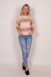 Strikket t-shirt Pink