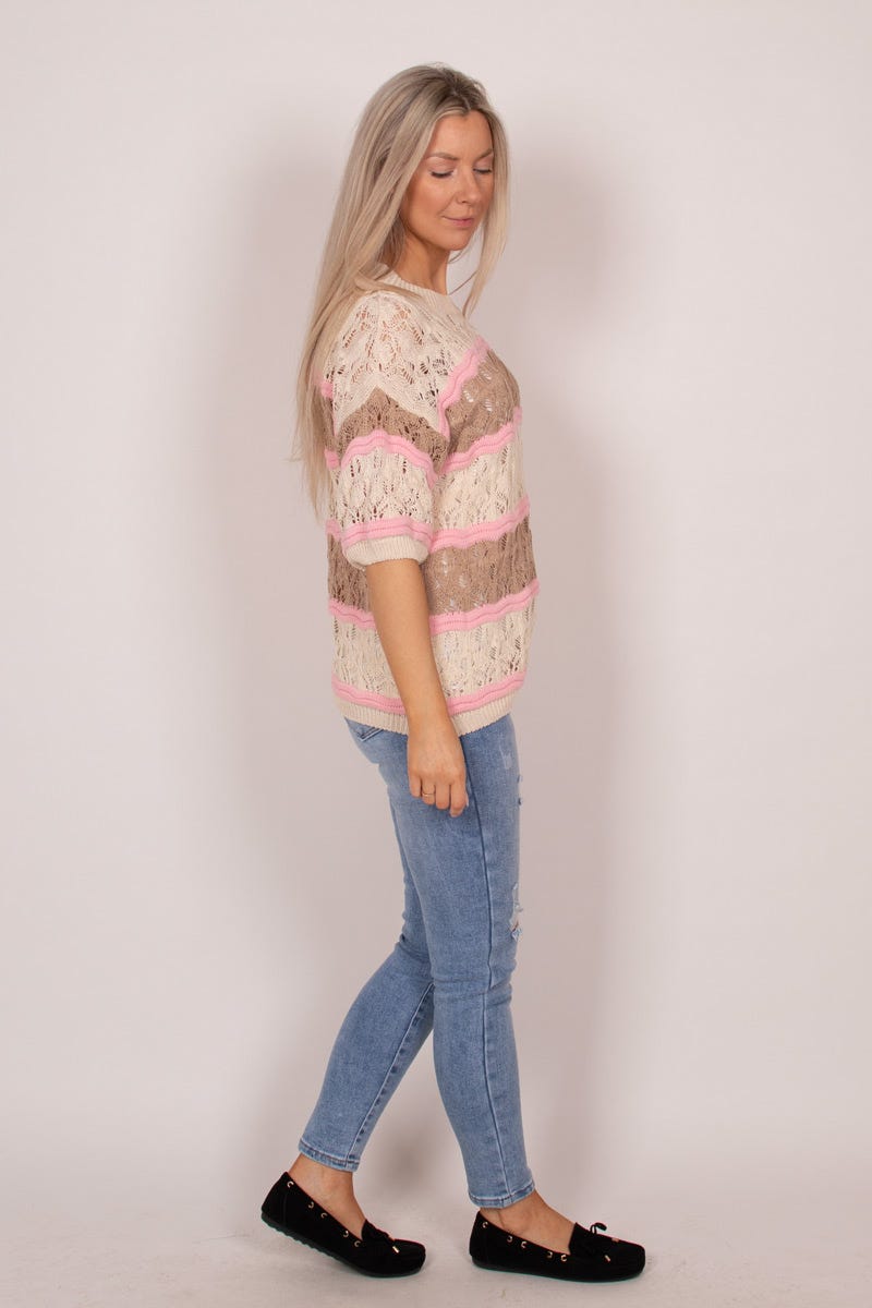 Strikket t-shirt Pink