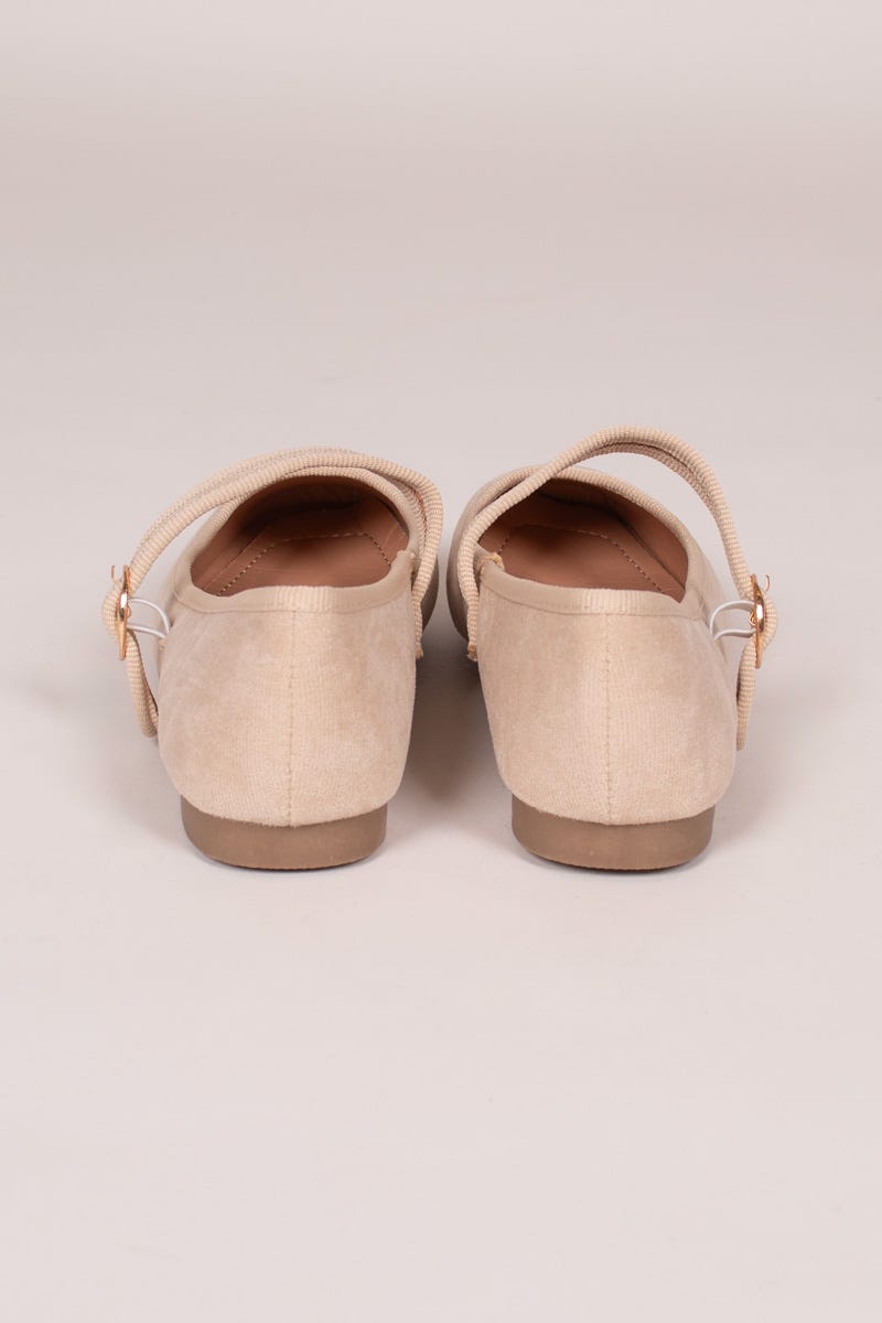 Ballerinas mit Riemchen Beige