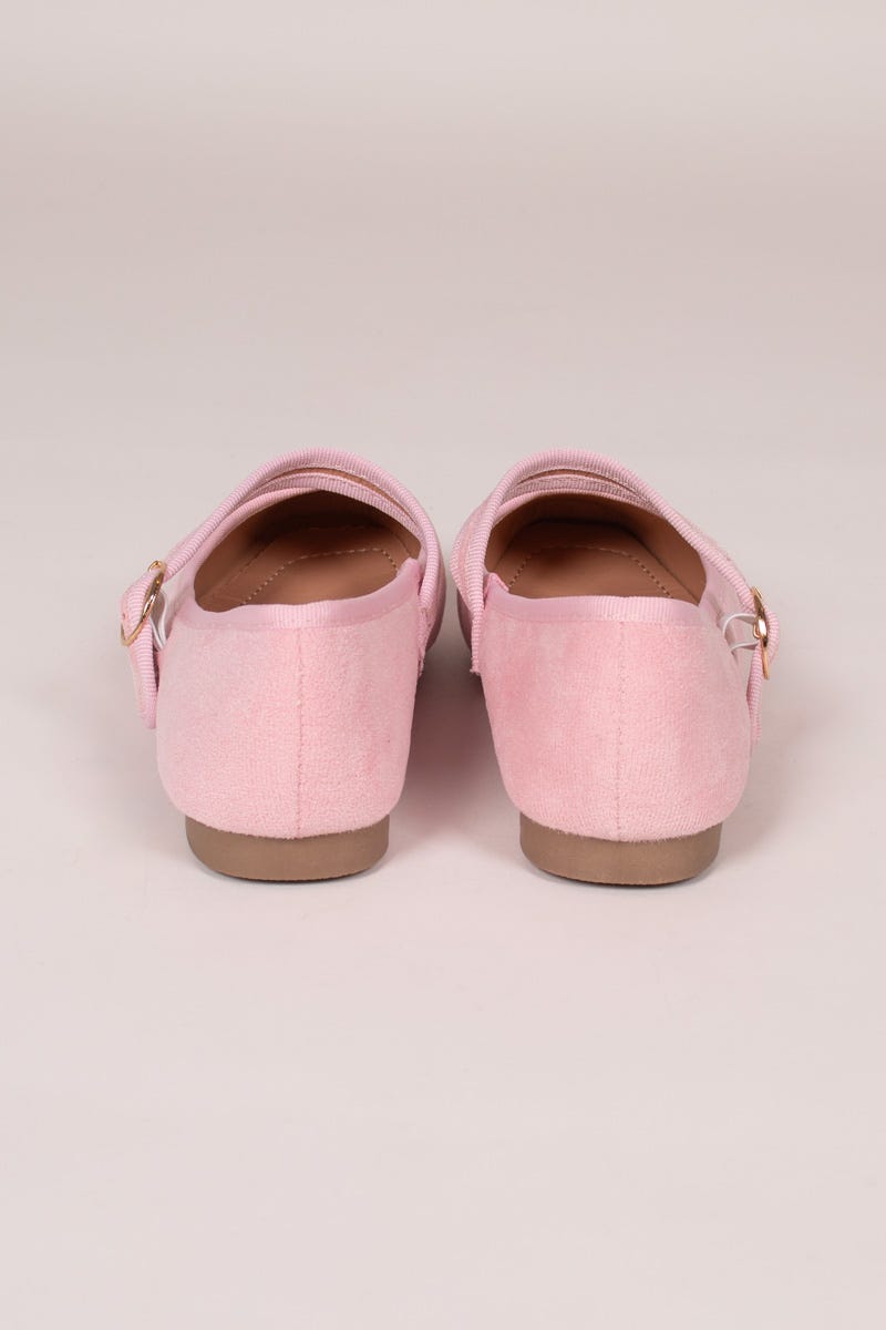 Ballerinas mit Riemchen Rosa