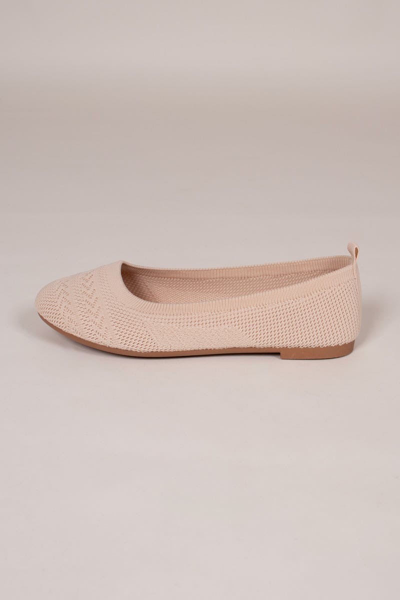 Gemusterte Ballerinas Beige