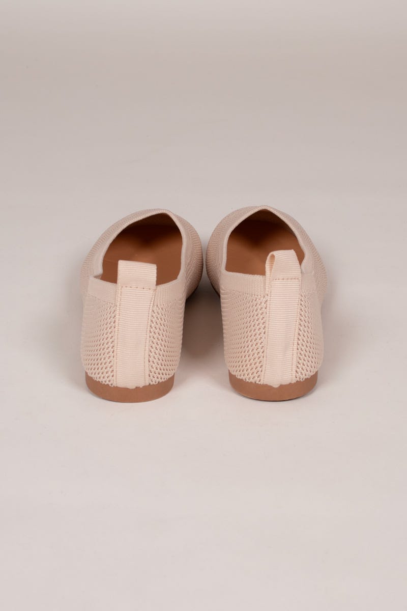 Gemusterte Ballerinas Beige